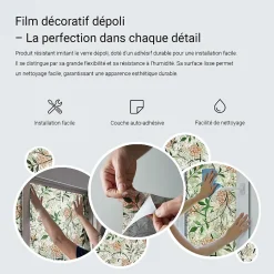 Film décoratif pour vitre Wallfluent 200x100 cm décoratif vitrail Formes Géométriques 1 rol.