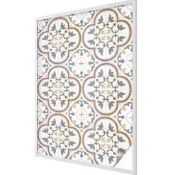Film Ddépoli Autoadhésif Wallfluent 100x146 cm d'Intimité pour Fenêtre Rayures Ornements Carrelés 1 rol.