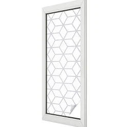 Film dépoli blanc adhésif Wallfluent 50x146 cm d'Intimité pour Fenêtre Rayures Losanges Violets 1 rol.