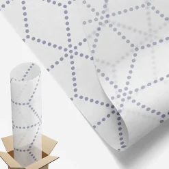 Film dépoli blanc adhésif Wallfluent 50x146 cm d'Intimité pour Fenêtre Rayures Losanges Violets 1 rol.