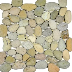 Galet naturel Golden Mat - vendu par plaque de 30x30 cm -