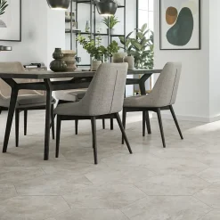 Grès Cérame Premium Format 56x48,5 Intérieur/Extérieur Arlet White Hexagonal Effet Travertin