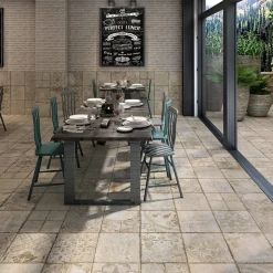 Grès Cérame Premium Format 33x33 Intérieur/Extérieur Loire Mix Carré Effet Pierre