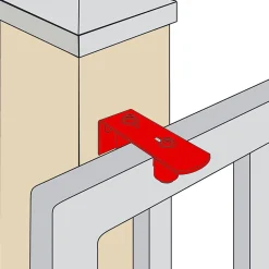 Guide de portail à visser acier zingué blanc Afbat L.250mm H.40mm