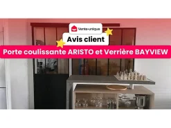 Imposte atelier en aluminium thermolaqué - L83 x H40 cm - Noir - BAYVIEW
