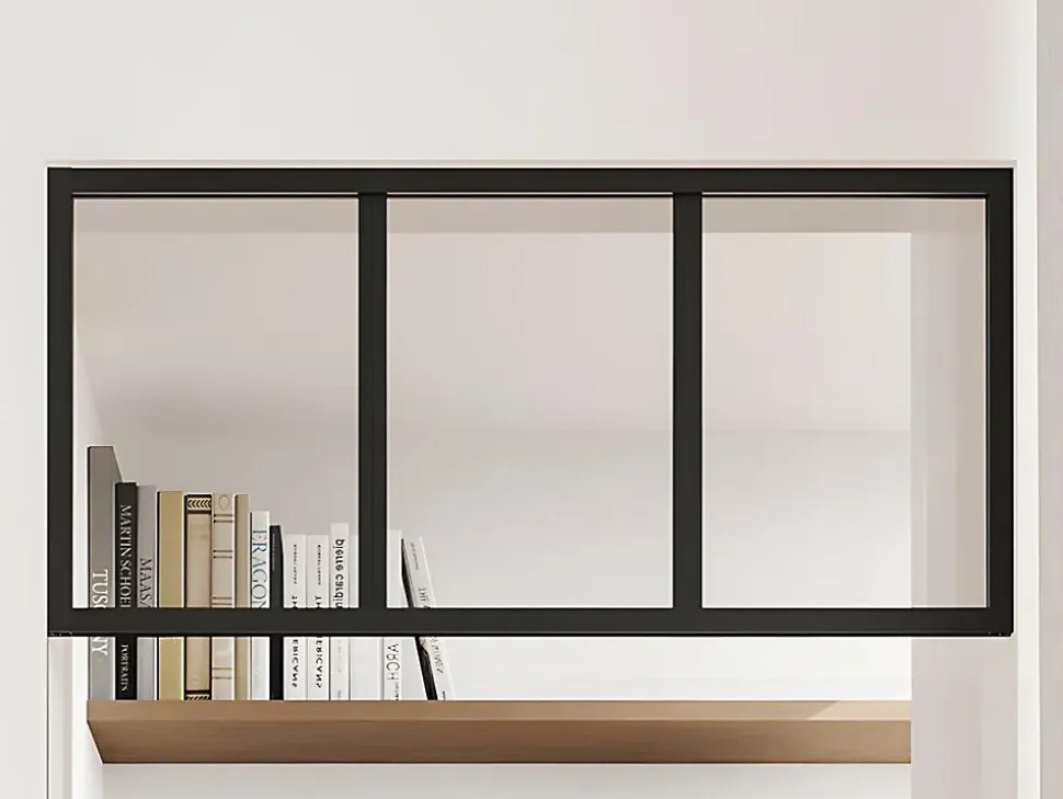 Imposte atelier en aluminium thermolaqué - L83 x H40 cm - Noir - BAYVIEW