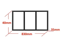 Imposte atelier en aluminium thermolaqué - L83 x H40 cm - Blanc - BAYVIEW