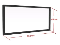 Imposte atelier en aluminium thermolaqué - L83 x H40 cm - Noir - SENECA