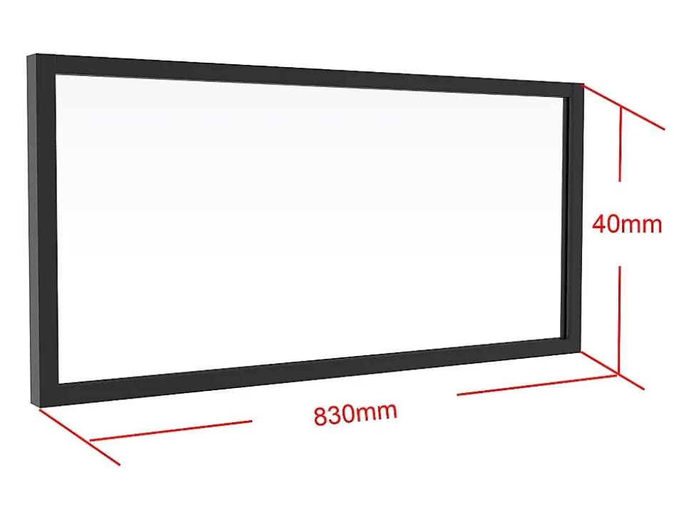 Imposte atelier en aluminium thermolaqué - L83 x H40 cm - Noir - SENECA