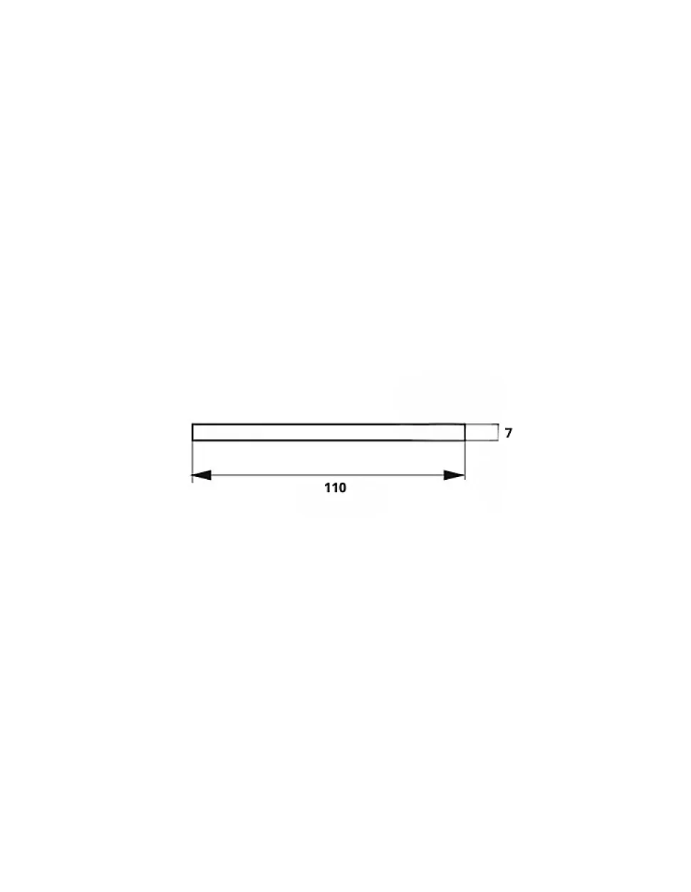Jeu de 2 carrés 7x110 mm, pleins - THIRARD