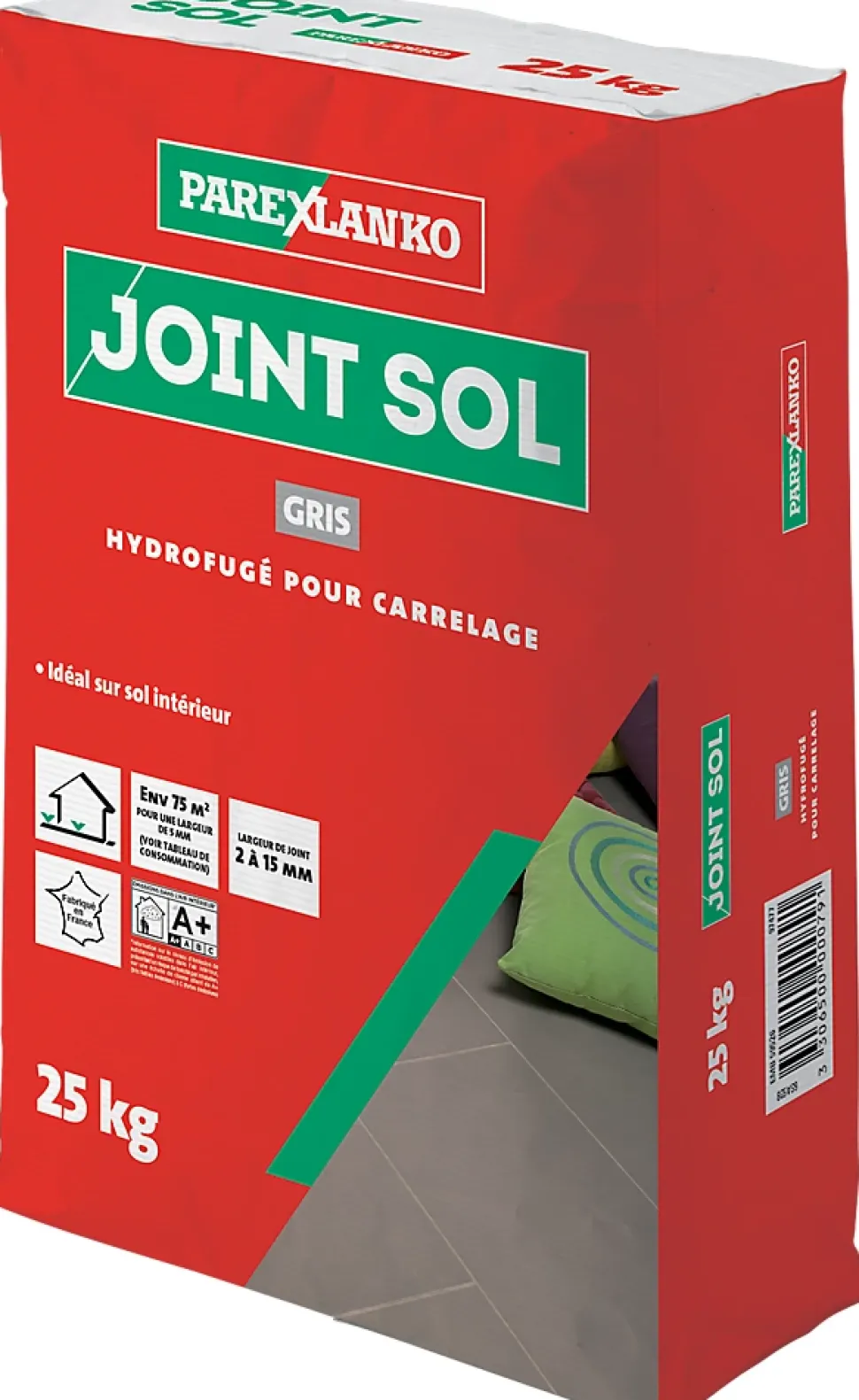 Joint sol hydrofugé gris Parexlanko 25 kg