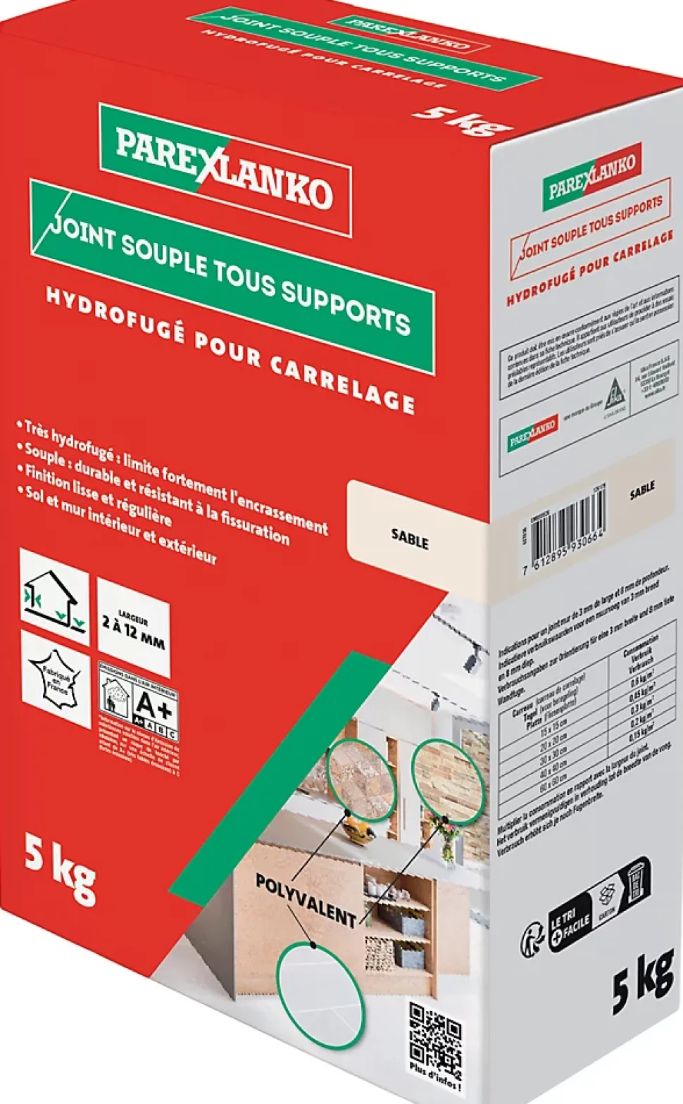 Joint souple tous supports sable Parexlanko 5 kg