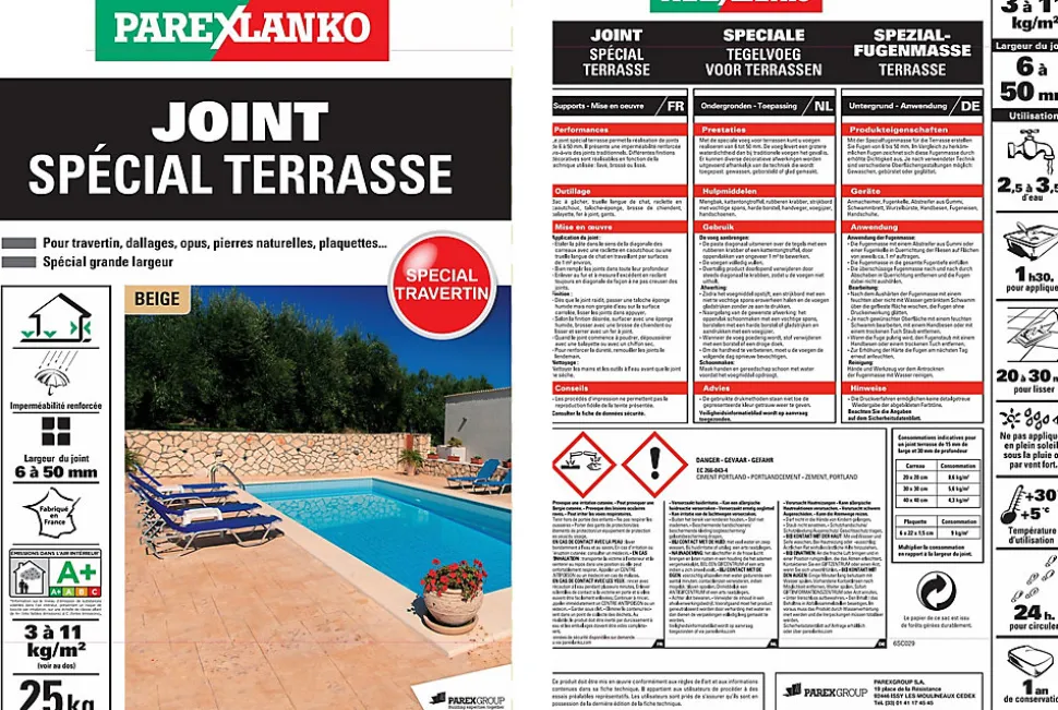 Joint spécial terrasse Parexlanko beige 25Kg