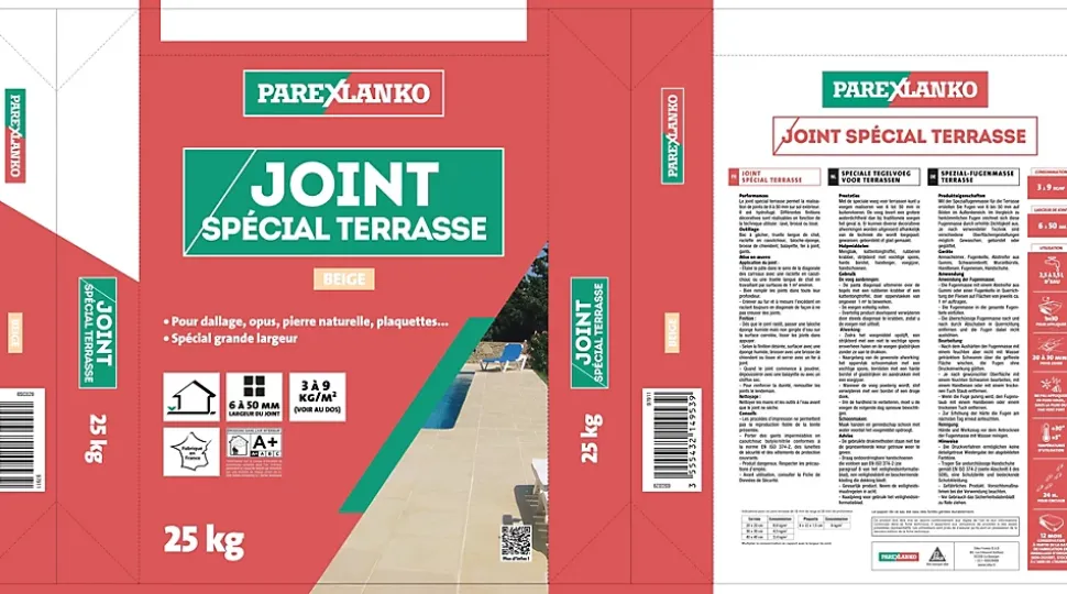 Joint spécial terrasse Parexlanko beige 25Kg