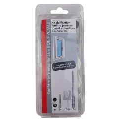Kit de fixation pour pose en tunnel et feuillure de fenêtre et porte fenêtre
