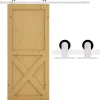 Kit de porte coulissante compatibilité porte épaisseur 35-45 ou 40-45 mm longueur rail 1,83 m charge max. 100 Kg acier blanc
