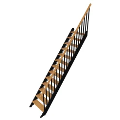 Kit escalier droit FORTIA hêtre laqué noir et chêne naturel Gagliano