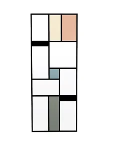 KIT Porte coulissante en verre + Rail à pince couleur Noir Coffrage - MONDO CLAIRE - H. 204 x L. 73 - Fabrication Française AURYS