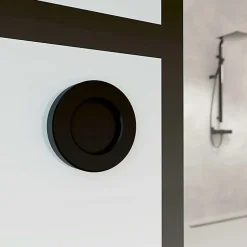 KIT Porte coulissante en verre + Rail à pince Noir Coffrage - MONDO OPAQUE - H. 204 x L. 93 cm - Fabrication Française AURYS NORMA