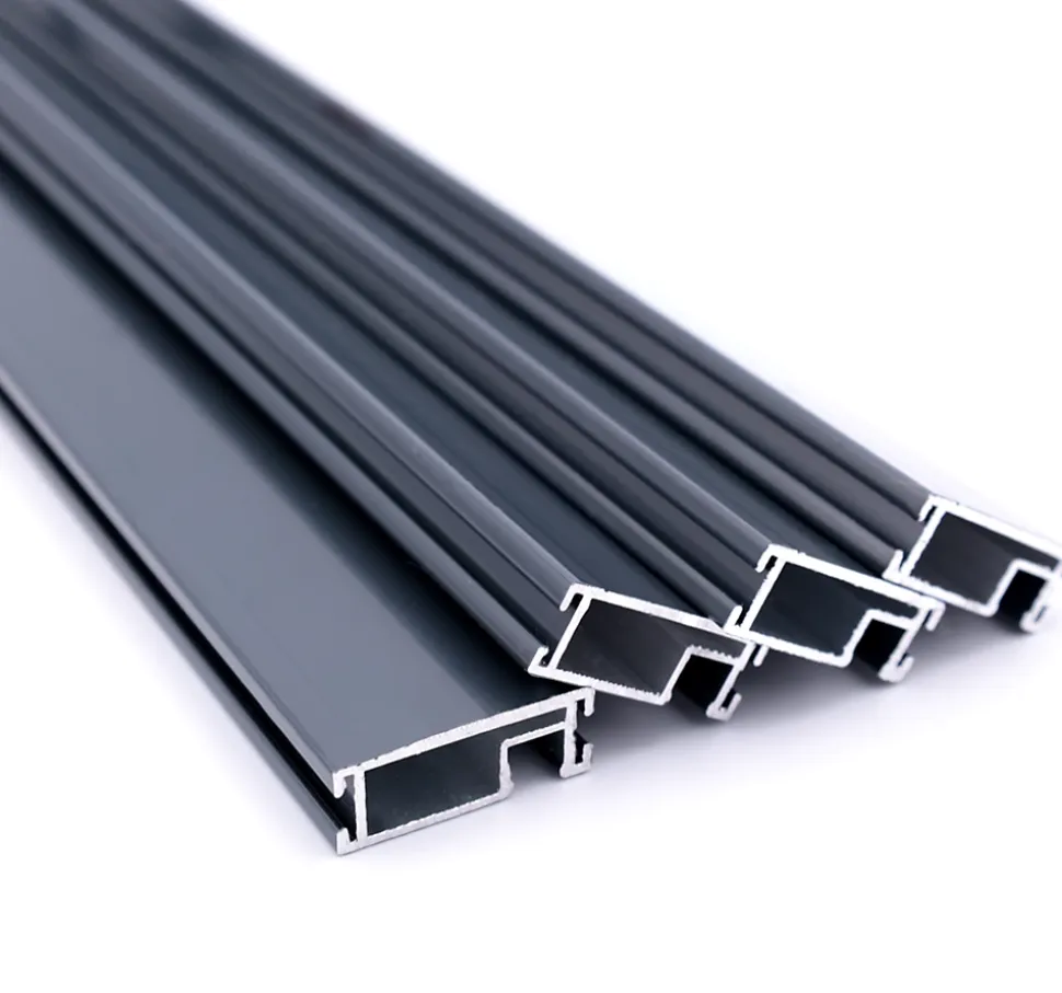Lot 4 Profils Moustiquaire Cadre recoupable - Longueur 200cm - Alu Gris Anthracite