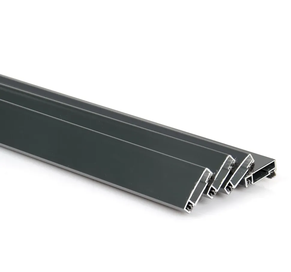 Lot 4 Profils Moustiquaire Cadre recoupable - Longueur 200cm - Alu Gris Anthracite