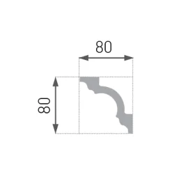 Lot de 10 (20 ml) Corniches de Plafond décoratives - Structuré - 200x8x8 cm