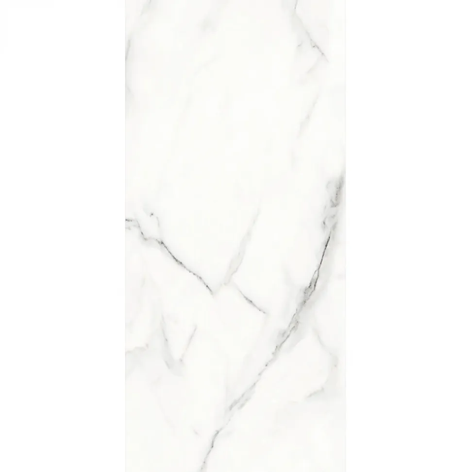 Lot de 4 Dalles Murales Douche SPC/PVC Décor Marbre Blanc brillant - 59,2x118,4cm - 2,8M²