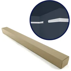 Lot de 25 (50ml) Cimaises décoratives - Arrondi - 200x1,8x3,8 cm