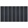 Lot de 7 Panneaux muraux tasseaux bois 120 x 30 x 1,9 cm - Pack tête de lit - Lamelles bleu nuit / feutrine noir - 2,52m²