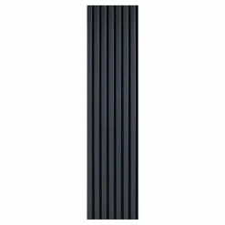 Lot de 7 Panneaux muraux tasseaux bois 120 x 30 x 1,9 cm - Pack tête de lit - Lamelles bleu nuit / feutrine noir - 2,52m²