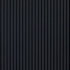 Lot de 7 Panneaux muraux tasseaux bois 120 x 30 x 1,9 cm - Pack tête de lit - Lamelles bleu nuit / feutrine noir - 2,52m²