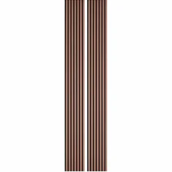 Lot de 2 Panneaux tasseaux bois 250 x 30 x 1,9 cm - terracotta/feutrine noir - 1,5m²