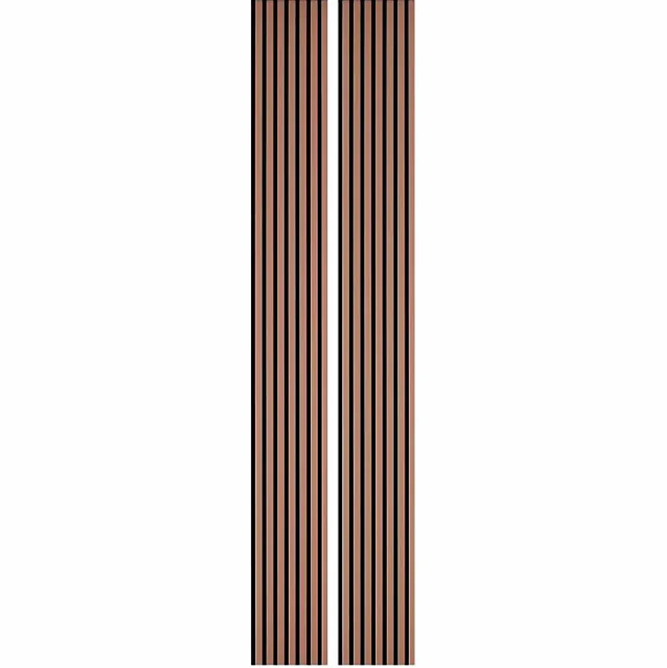 Lot de 2 Panneaux tasseaux bois 250 x 30 x 1,9 cm - terracotta/feutrine noir - 1,5m²
