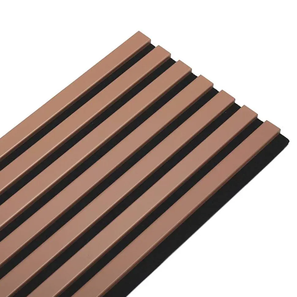 Lot de 2 Panneaux tasseaux bois 250 x 30 x 1,9 cm - terracotta/feutrine noir - 1,5m²