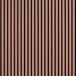 Lot de 2 Panneaux tasseaux bois 250 x 30 x 1,9 cm - terracotta/feutrine noir - 1,5m²