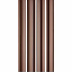 Lot de 4 Panneaux tasseaux bois 250 x 30 x 1,9 cm - terracotta/feutrine noir - 3m²