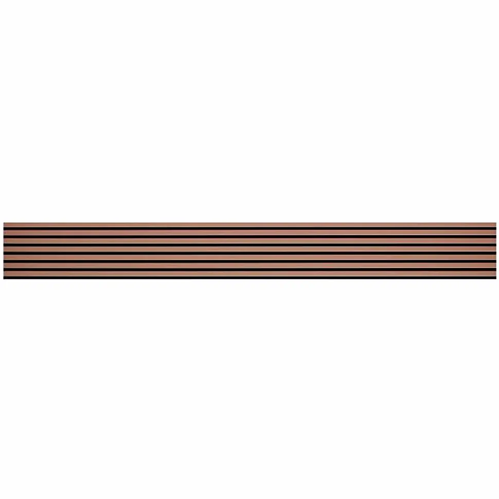 Lot de 4 Panneaux tasseaux bois 250 x 30 x 1,9 cm - terracotta/feutrine noir - 3m²