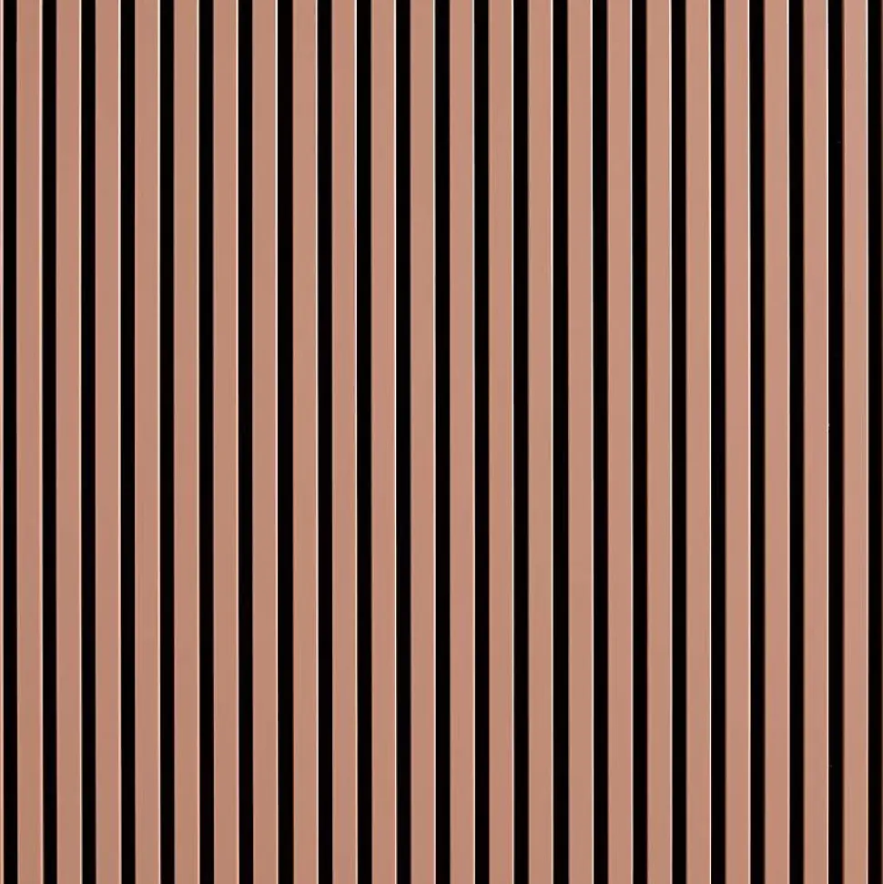 Lot de 4 Panneaux tasseaux bois 250 x 30 x 1,9 cm - terracotta/feutrine noir - 3m²
