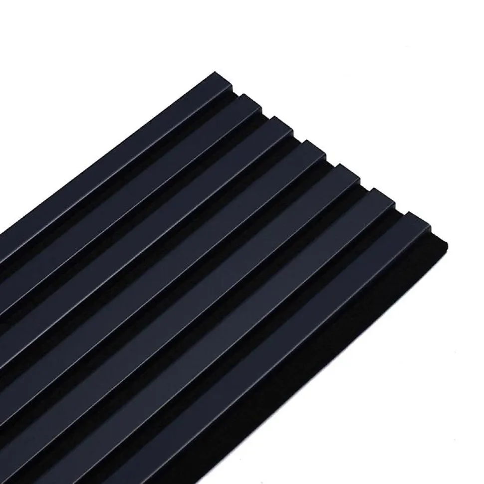Lot de 2 Panneaux tasseaux bois 250 x 30 x 1,9 cm - bleu nuit/feutrine noir - 1,5m²