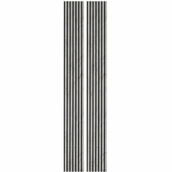 Lot de 2 Panneaux tasseaux bois 250 x 30 x 1,9 cm - décor marbre gris/feutrine noir - 1,5m²