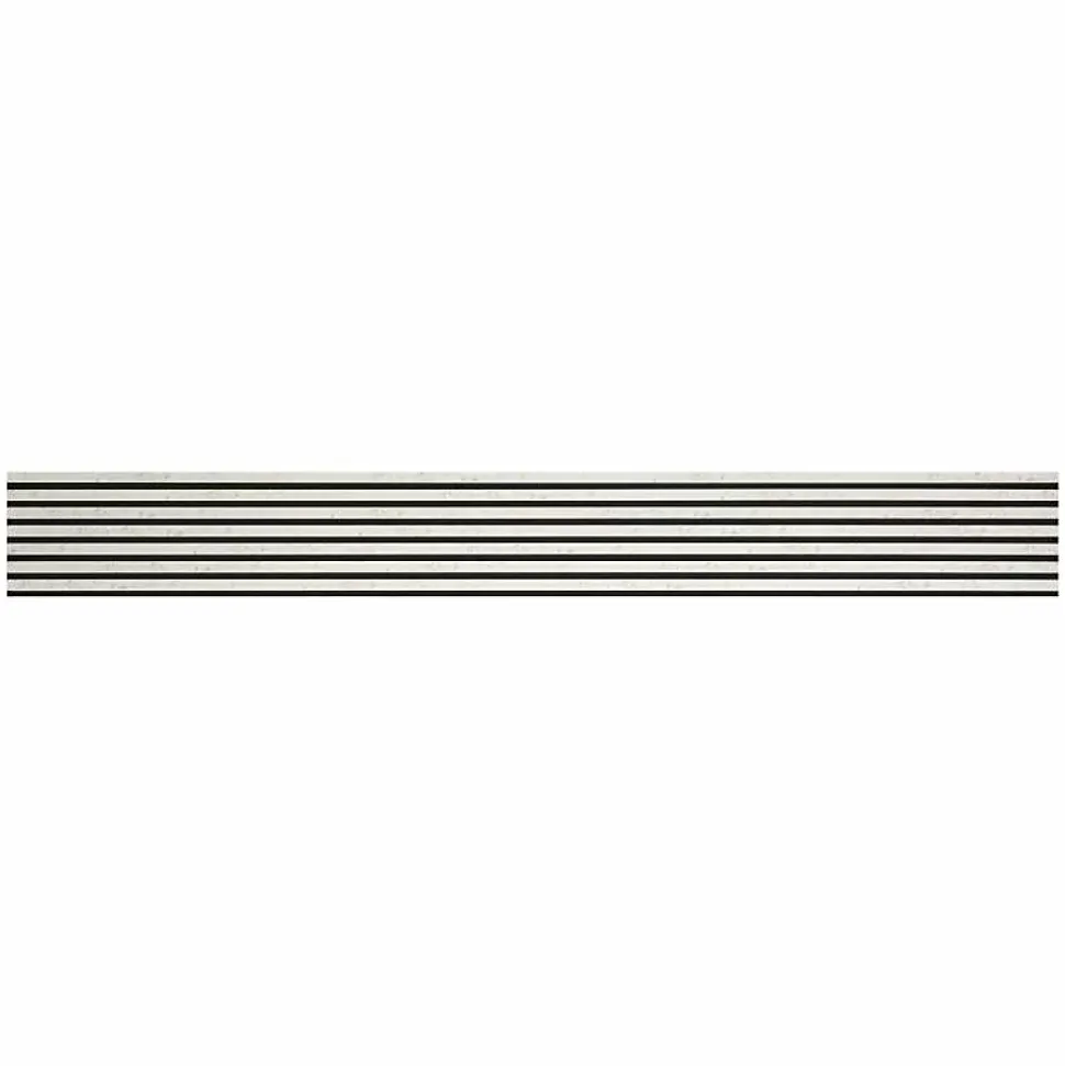 Lot de 2 Panneaux tasseaux bois 250 x 30 x 1,9 cm - décor marbre blanc/feutrine noir - 1,5m²