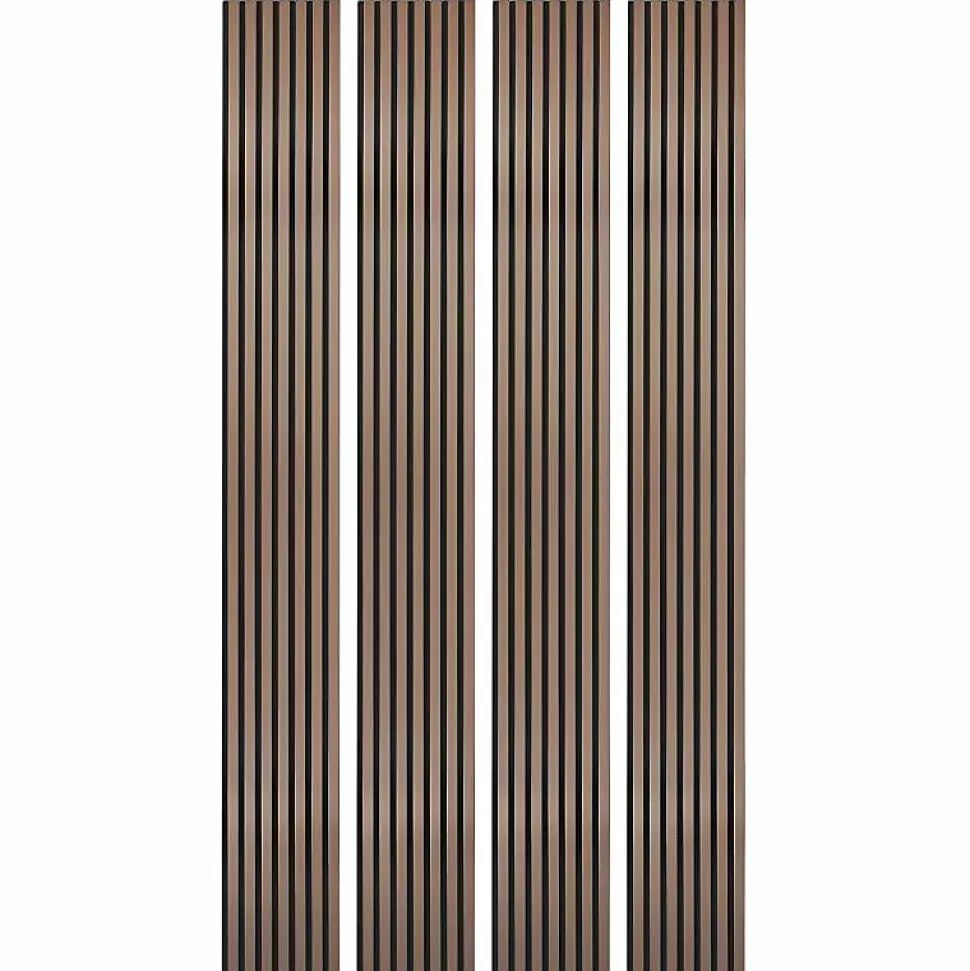 Lot de 4 Panneaux tasseaux bois 250 x 30 x 1,9 cm - rose gold/feutrine noir - 3m²