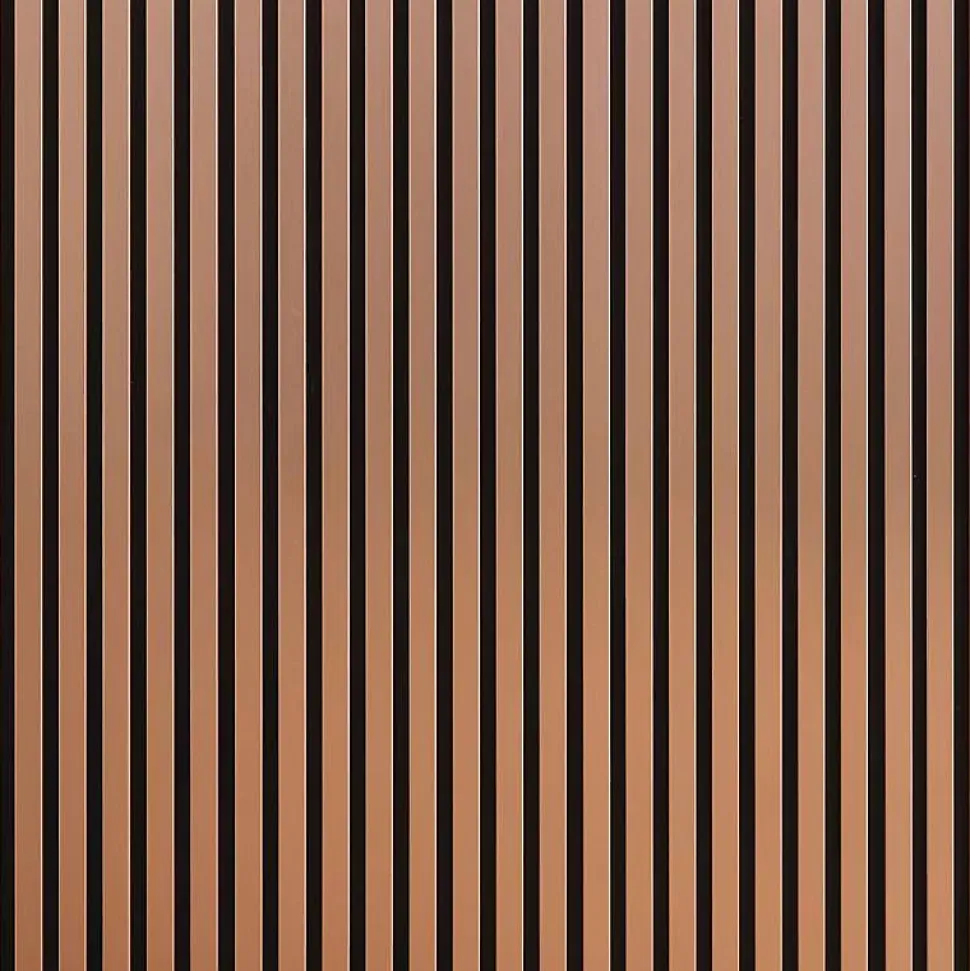 Lot de 4 Panneaux tasseaux bois 250 x 30 x 1,9 cm - rose gold/feutrine noir - 3m²