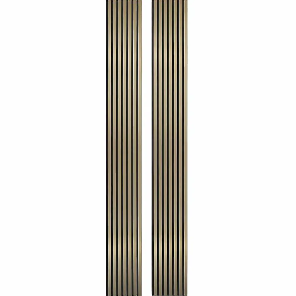 Lot de 2 Panneaux tasseaux bois 250 x 30 x 1,9 cm - gold/feutrine noir - 1,5m²