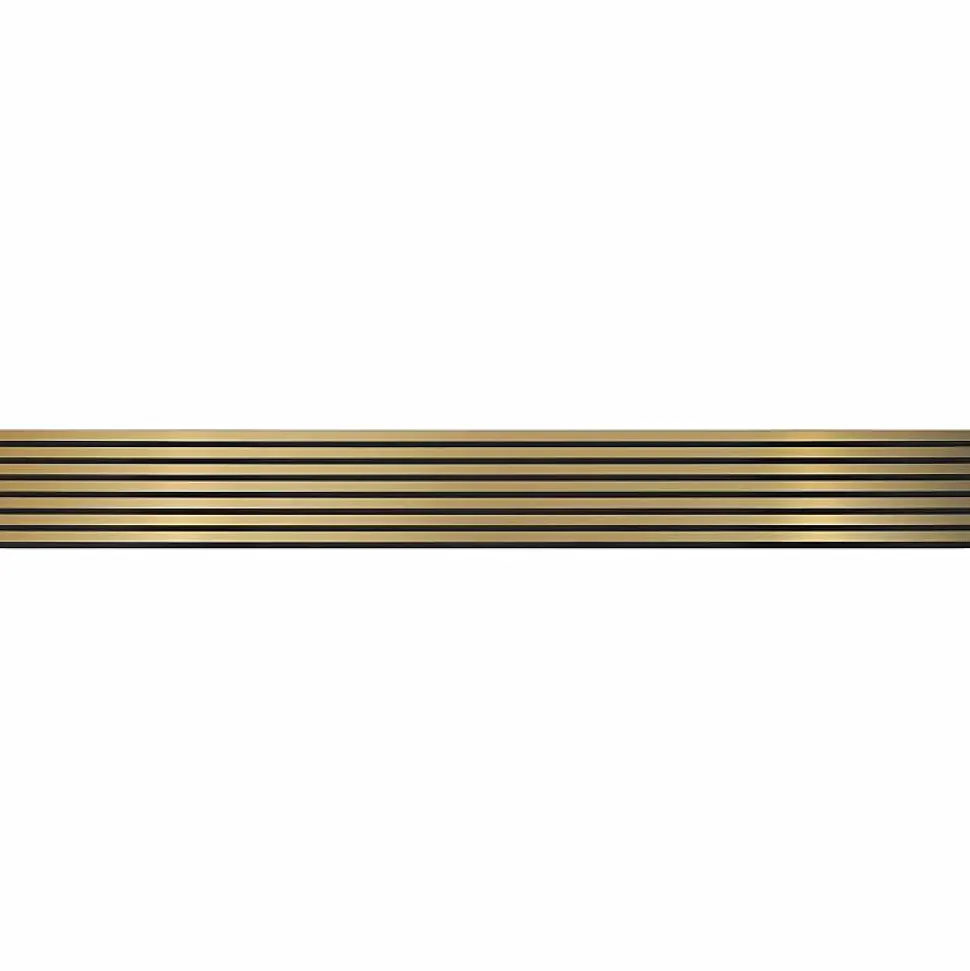 Lot de 2 Panneaux tasseaux bois 250 x 30 x 1,9 cm - gold/feutrine noir - 1,5m²