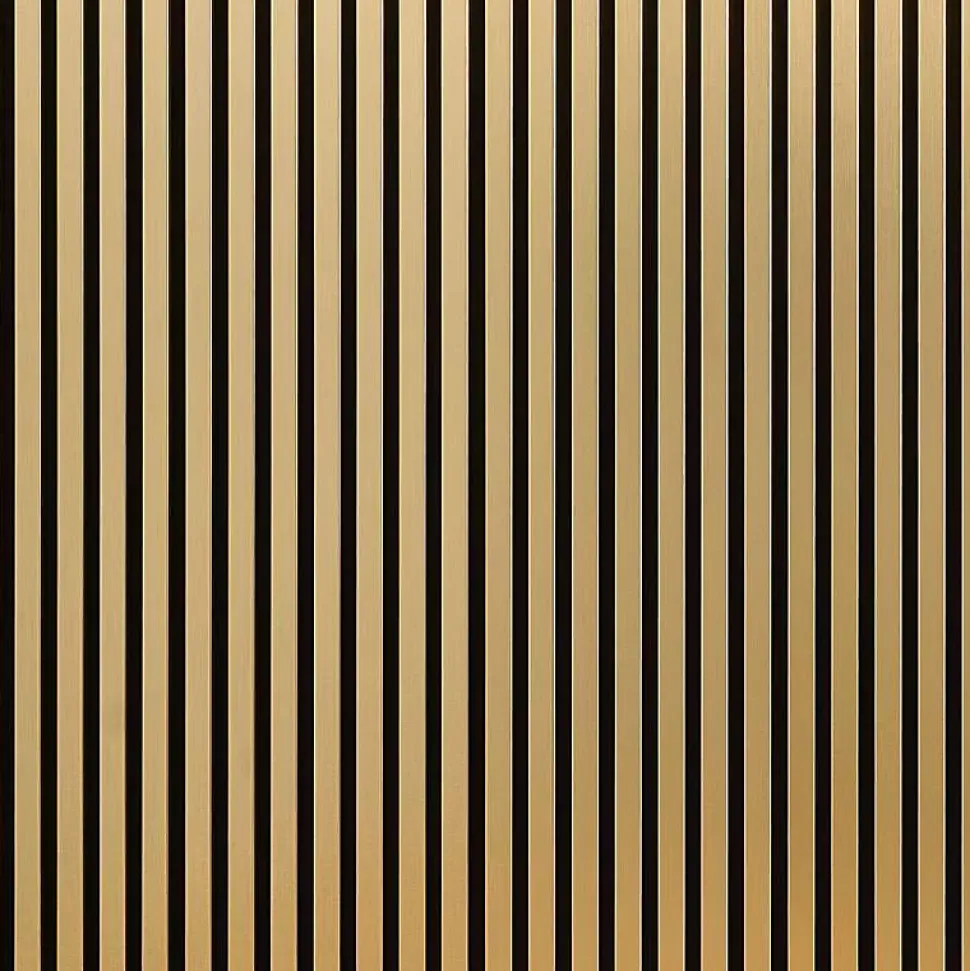 Lot de 2 Panneaux tasseaux bois 250 x 30 x 1,9 cm - gold/feutrine noir - 1,5m²