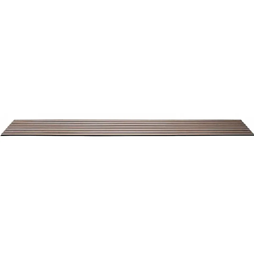 Lot de 2 panneaux tasseaux bois 250 x 30 x 1 cm - Lamelles bois placage chêne clair véritable fond noir - 1,5m²