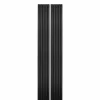 Lot de 2 Panneaux tasseaux bois 250 x 30 x 1,9 cm - Lamelles placage noir fond noir - 1,5m²