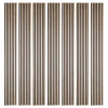 Lot de 7 Panneaux tasseaux bois 250 x 30 x 1,9 cm - décor chêne clair fond noir - 5,25m²