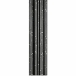 Lot de 2 Panneaux tasseaux bois 250 x 30 x 1,9 cm - décor marbre noir/feutrine noir - 1,5m²